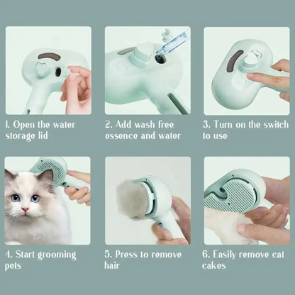 Pets Spray Hair Comb Pet Hair Remover Cleaning Brush